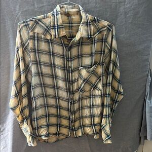 Free People Multicolor Plaid Shirt